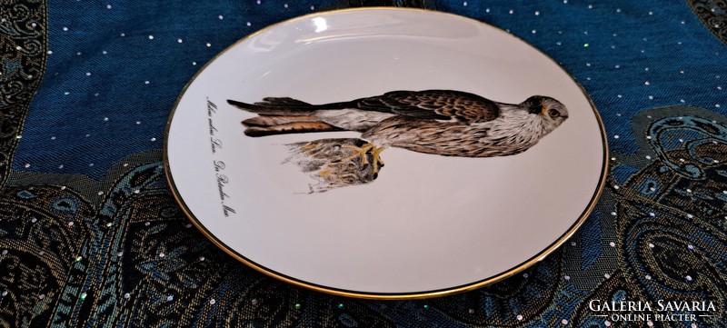 Vörös kánya madaras porcelán tányér (L4151(