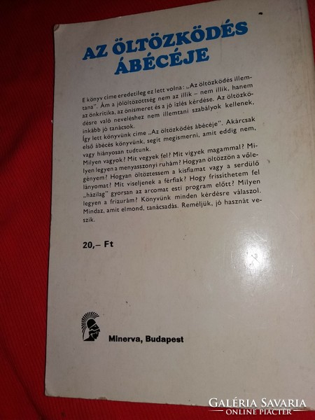 1977 .Faragó Ilona ::Az öltözködés Ábécéje Divat tanácsok -  stylist  - könyv képek szerint Minerva