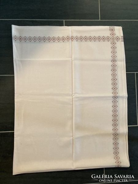 Old machine embroidered tablecloth