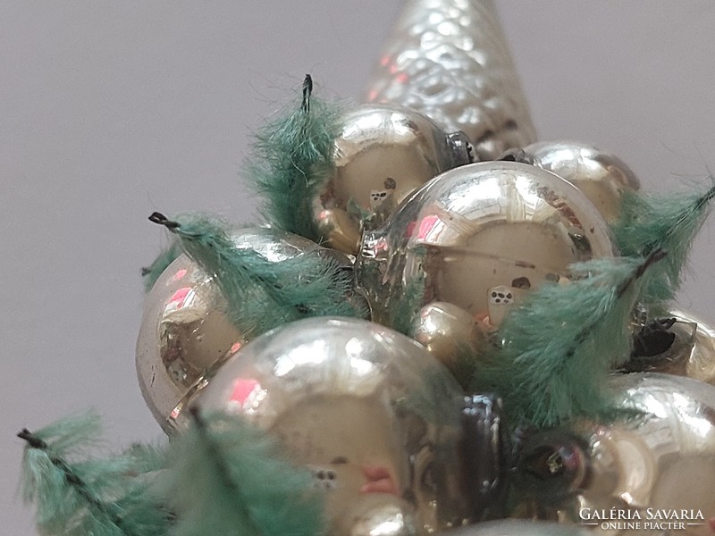 Régi üveg karácsonyfadísz karácsonyfa alakú nagy üvegdísz