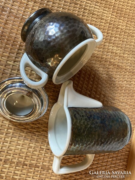 Extremely rare wmf art deco (bauhaus) silver plated tea/coffee set