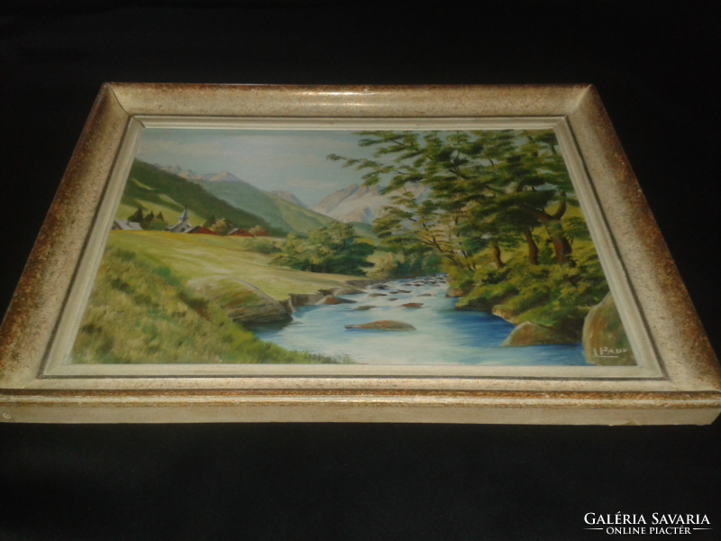 Signed painting landscape