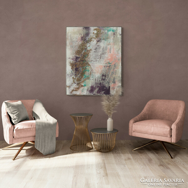Andrea elek - rosa - abstract painting - 80x100 cm