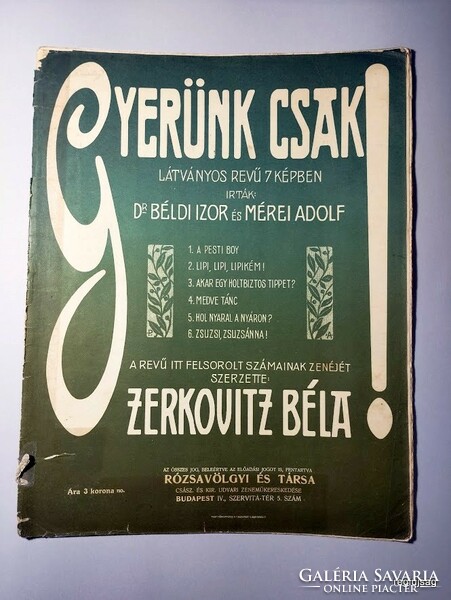 GYERÜNK CSAK!  /  Régi, eredeti kotta Ssz.:  25557