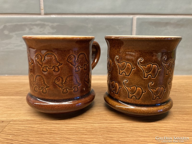 Glazed mug pair of ceramics, children's mug