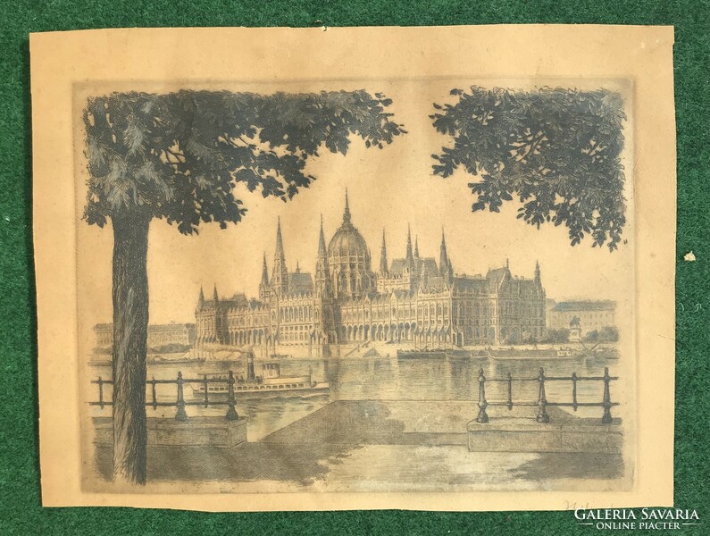 Parliament House rare etching !!!
