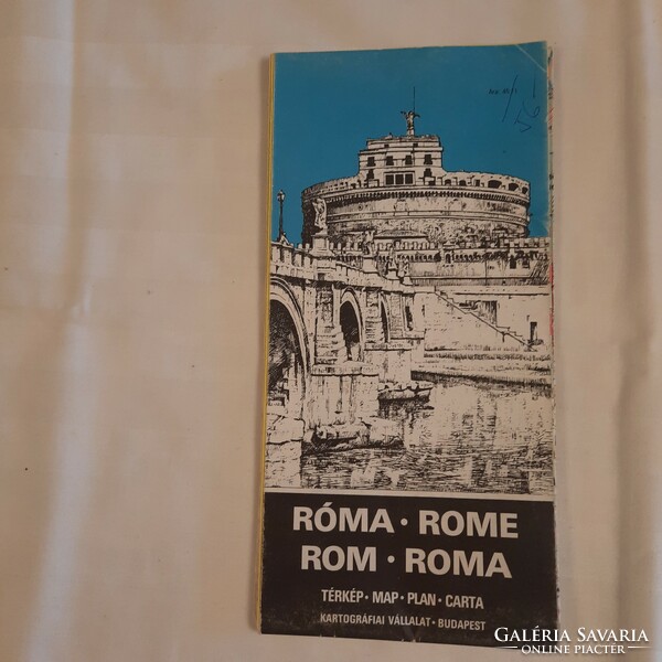 Rome map cartographic company 1987 in Hungarian and English