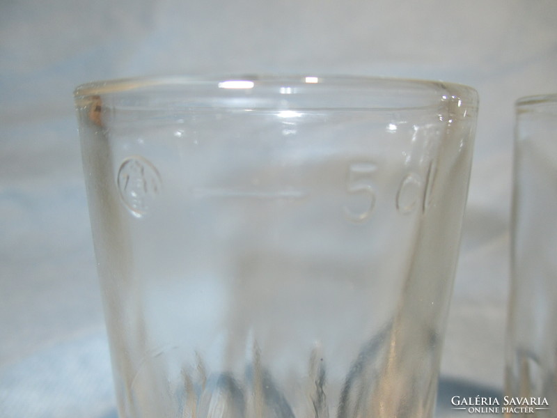 6 db 0,5 dl-es üveg pohár, feles pohár
