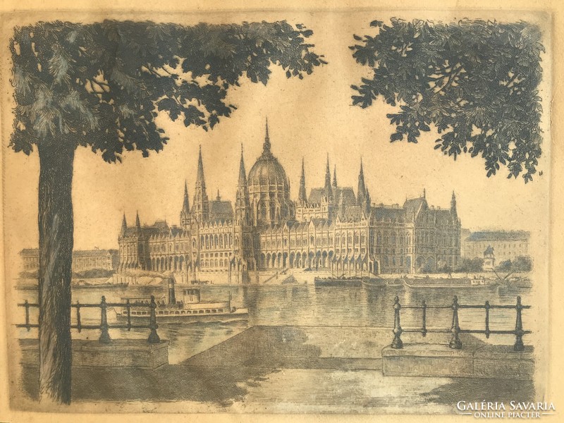 Parliament House rare etching !!!