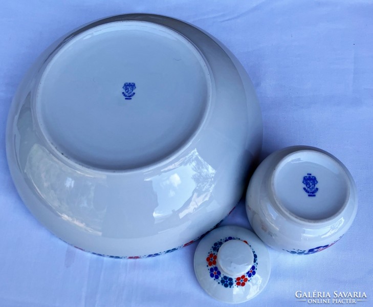 Alföldi canteen pattern porcelain sugar bowl