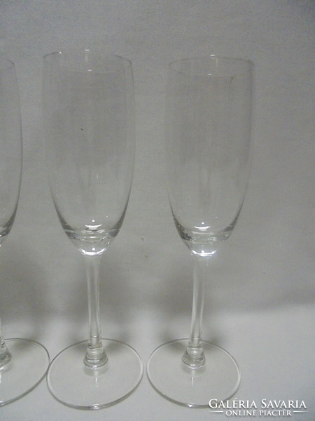 Six stemmed wine glasses - together