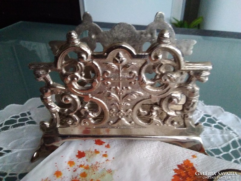 Metal table napkin holder for the festive table, French style.