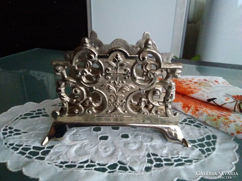 Metal table napkin holder for the festive table, French style.