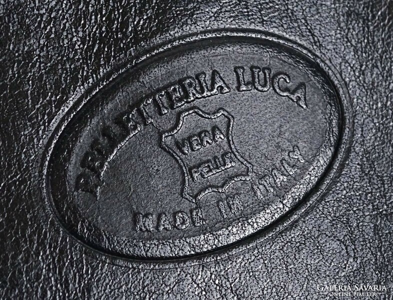 1O761 Pelleteria Luca - Vera Pelle olasz fekete bőr női táska