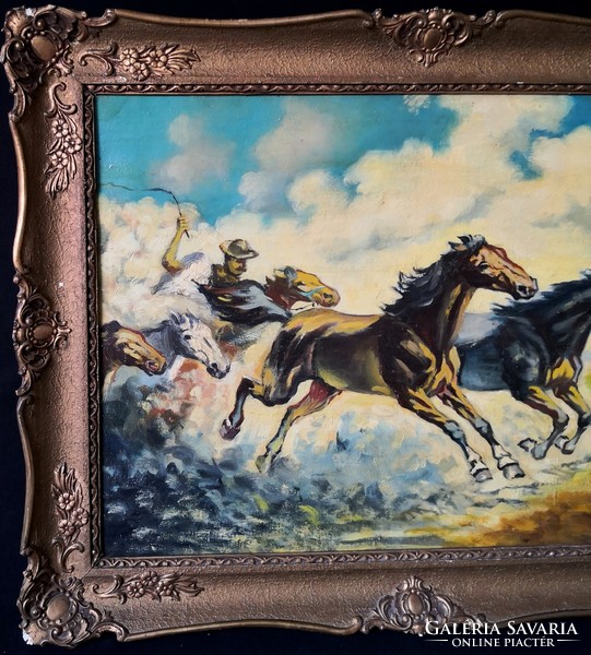 Fk/407. - István Benyovszky - galloping stallion