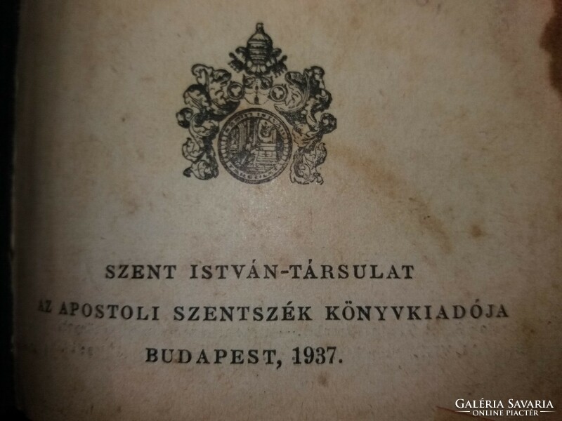 1937 Sík sándor-schütz antal: prayer book in the condition shown in the pictures, published by the Apostolic Holy See