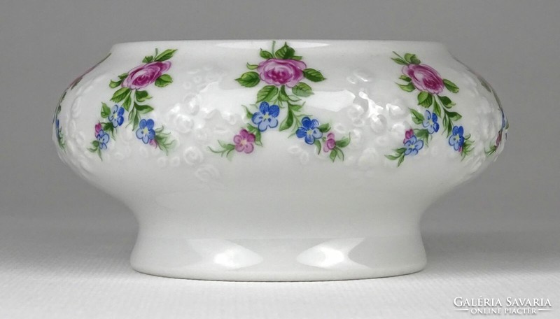 1O427 Régi virágdíszes Wallendorf porcelán gyűrűtartó