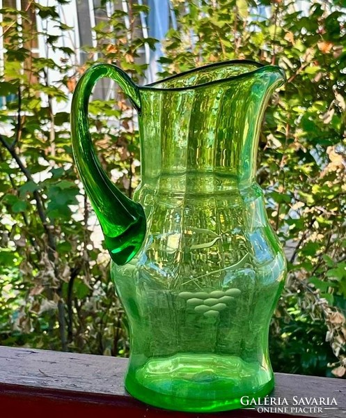 Beautiful polished glass jug