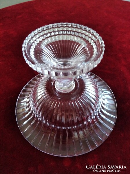 A beautiful goblet-shaped glass bowl with a base in perfect condition