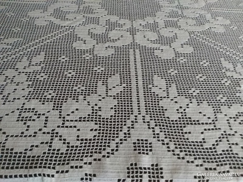 Hand-crocheted tablecloth