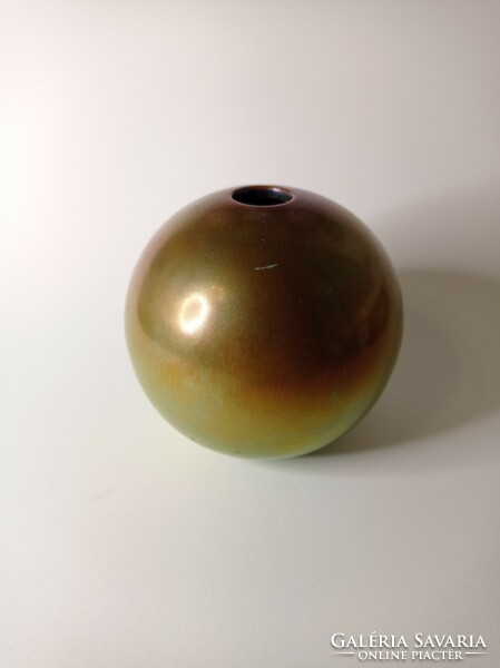 Nagyon ritka, korai Zsolnay eozin modern gömb váza.