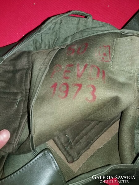 Régi 1973 használatlan vízhatlan halász - vadász kantáros nadrág PEVDI 50-s XL méret kiváló állapot