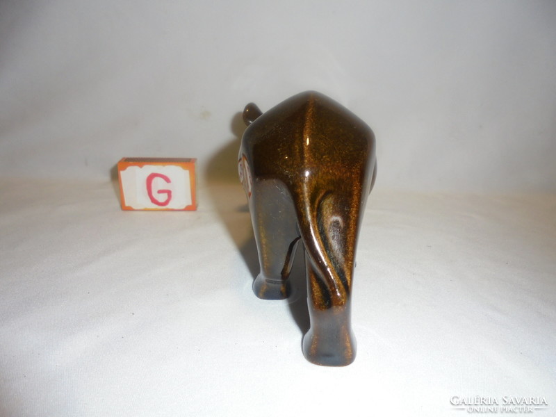 Old porcelain rhino figure, nipp