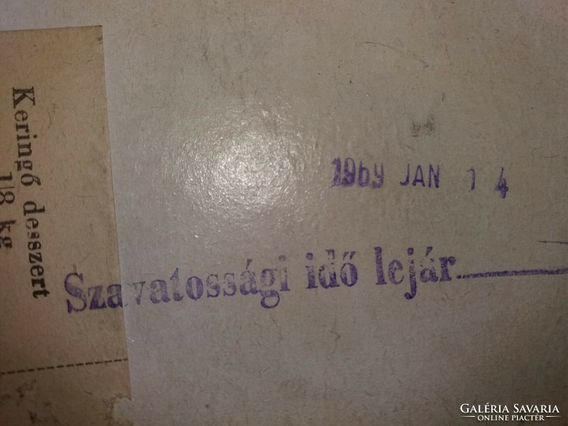 Régi 1969 SZERENCS KERINGŐ bonbonos papír donoz a képek szerint