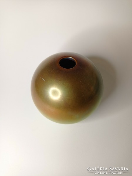 A very rare, early Zsolnay Eocene modern sphere vase.