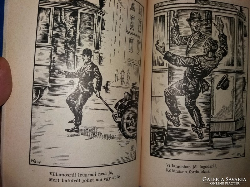 HOGYAN KERÜLHETJÜK EL A KÖZLEKEDÉSI BALESETEKET? (1928) Pál György rajzaival humoros KRESZ