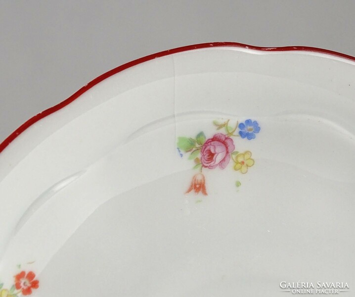 1O404 Régi virágmintás Meisseni porcelán teáskészlet