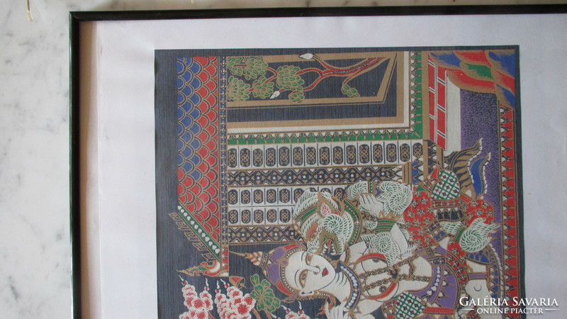 Rare painting Thai Ramayana (Hanuman) painting