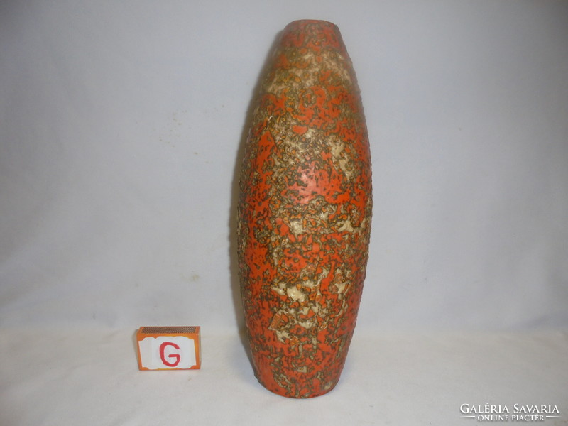 Retro tógej ceramic rucksack, splattered vase - 30 cm
