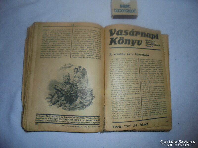 Sunday book 1916 - reward book for the student of the industrial apprentice school - Orosháza