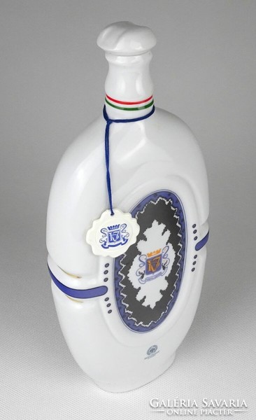 1O440 Hólloháza porcelain Szatmár plum brandy bottle 25.5 Cm