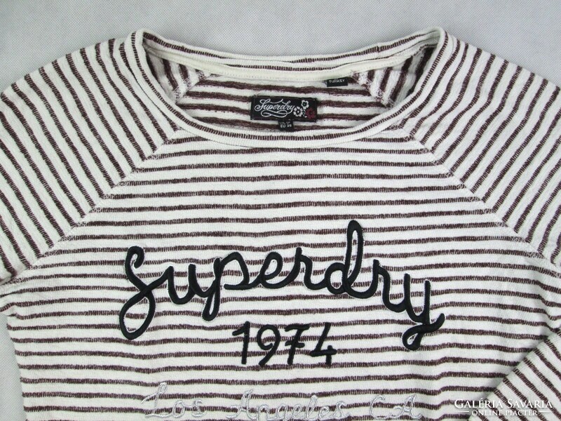 EREDETI SUPERDRY (M) CSÍKOS 3/4-ES UJJÚ NŐI PULÓVER