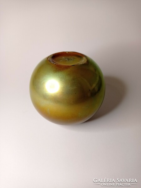 A very rare, early Zsolnay Eocene modern sphere vase.