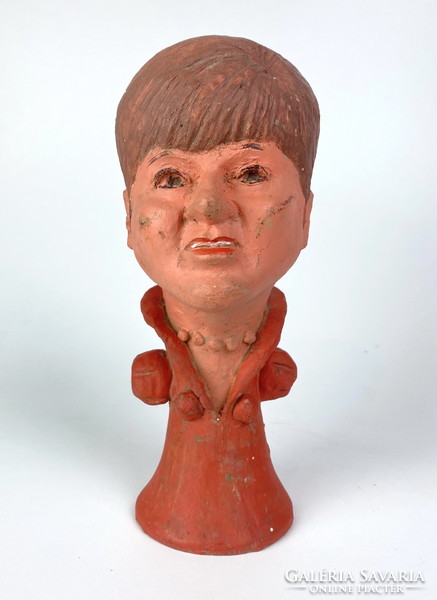 Unique ceramic politician caricature statue portrait 2006 / mónika lamperth