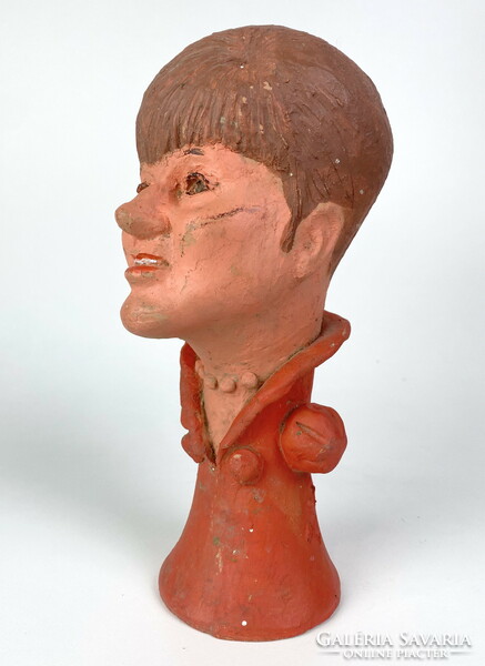 Unique ceramic politician caricature statue portrait 2006 / mónika lamperth