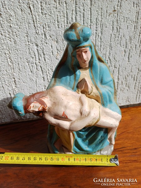 Pieta statue that can be built into the wall, Mary and Jesus household relic holder, Christian decoration