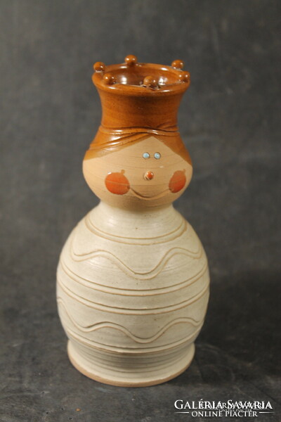 Györgyi Beke industrial art ceramic figurine candle holder / vase