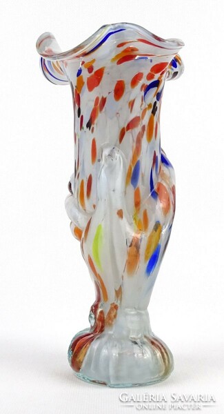 1O482 old special colored blown glass vase 22 cm