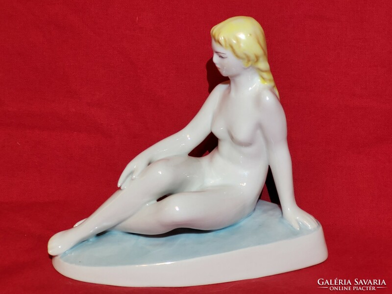 Zsolnay antique porcelain nude hand painted