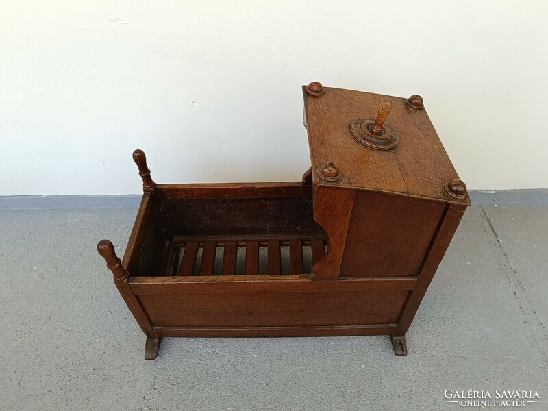 Antique cradle hardwood children's bed 974 7696