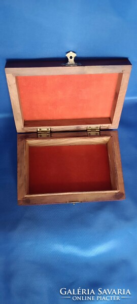 Beautifully carved copper veined wooden box