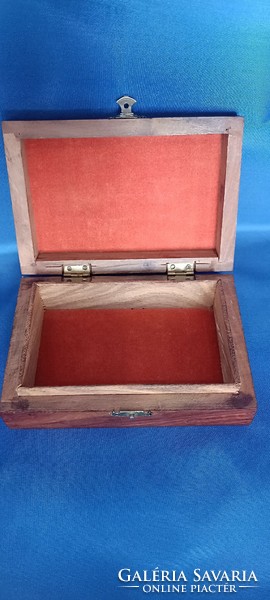 Beautifully carved copper veined wooden box