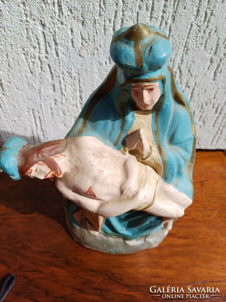 Pieta akàr falba èpithető szobor ,Mària Ès Jèzus Hàzi àldàs ereklye tartó , keresztèny dekoràció