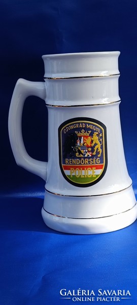 Csongrád county police mug with Szeged inscription