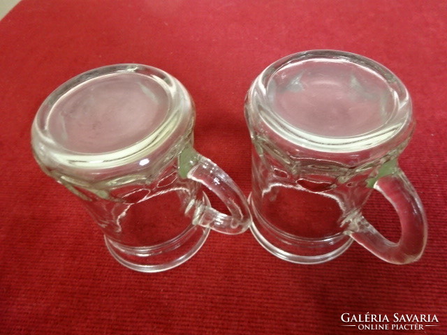 Mini glass jar, two pieces, height 7.3. Jokai.