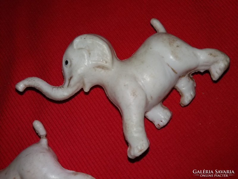 Old dmsz hollow plastic elephant figurines 3 pieces in one according to the pictures 10 cm /pc